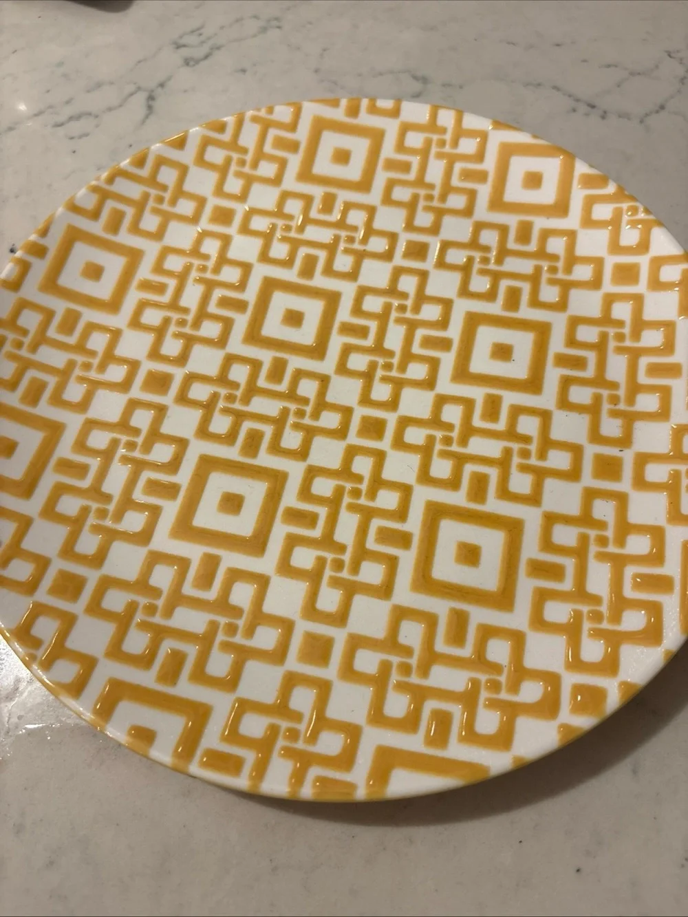 Crate & Barrel CHASE Kate Spain 8 1/2 SALAD PLATE Geometric Squares